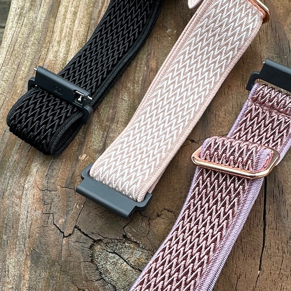 Black, Rose Gold, and Beige Stretch Smart Watch Straps - Regular Size NWOT - Picture 2 of 2